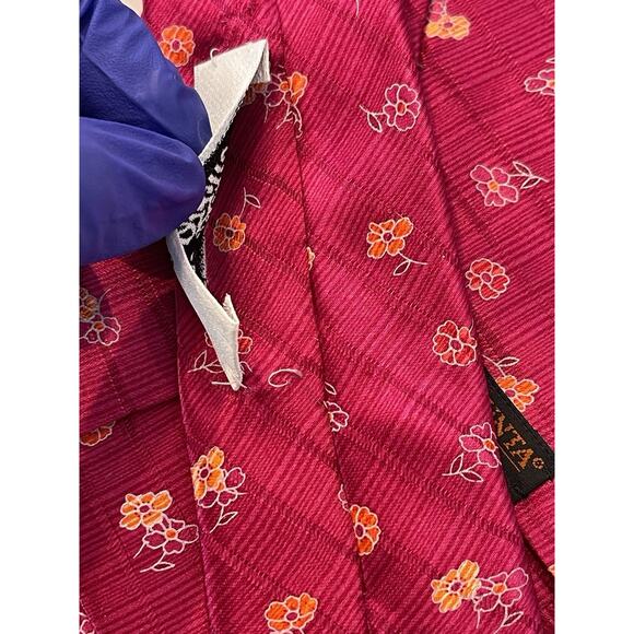 DOLCEPUNTA Cuzzens Luxury Floral Foulard Italian 100% Silk Tie XL 61.25 x 3.75 - Picture 7 of 7